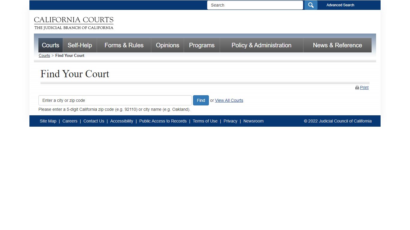 Find Your Court - superior_courts - California