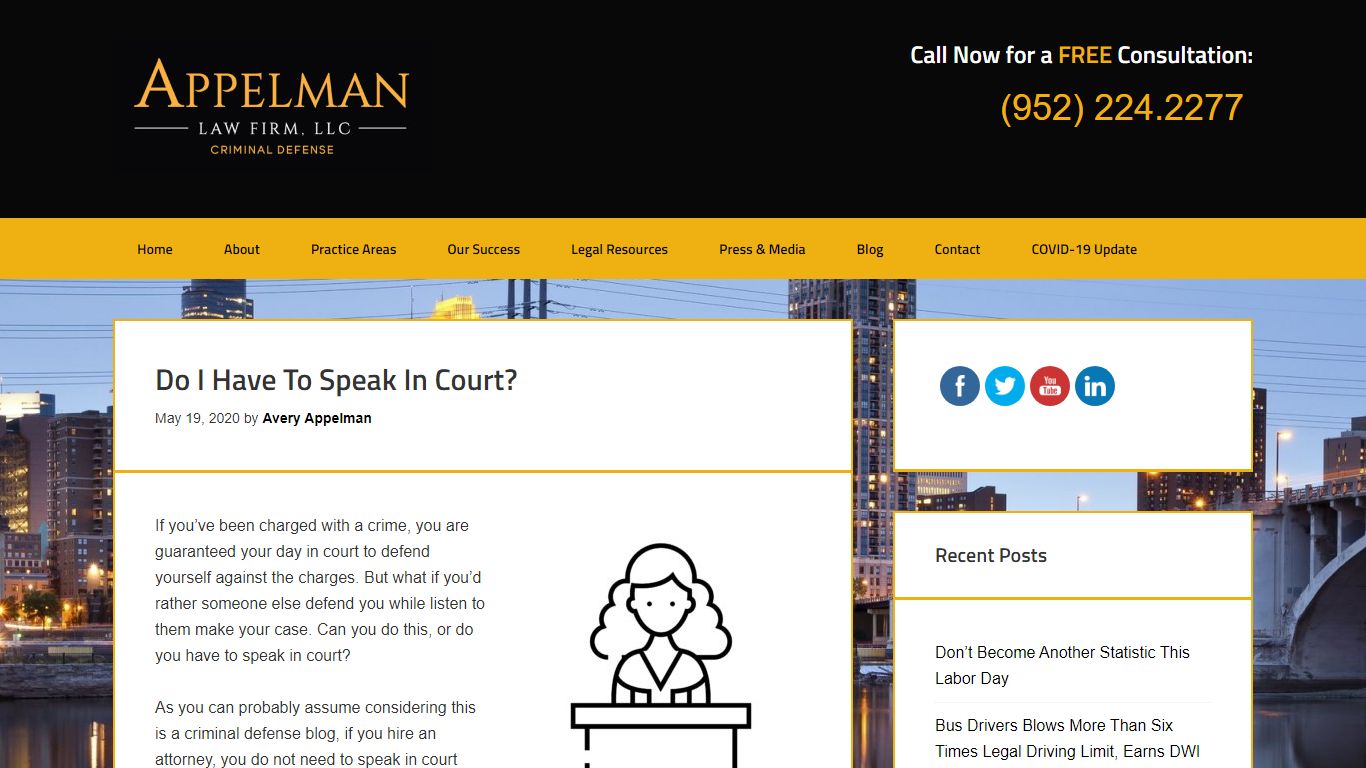 Do I Have To Speak In Court? | Appelman Law Firm